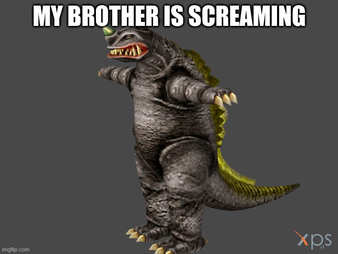 Neronga T Pose | MY BROTHER IS SCREAMING | image tagged in neronga t pose | made w/ Imgflip meme maker