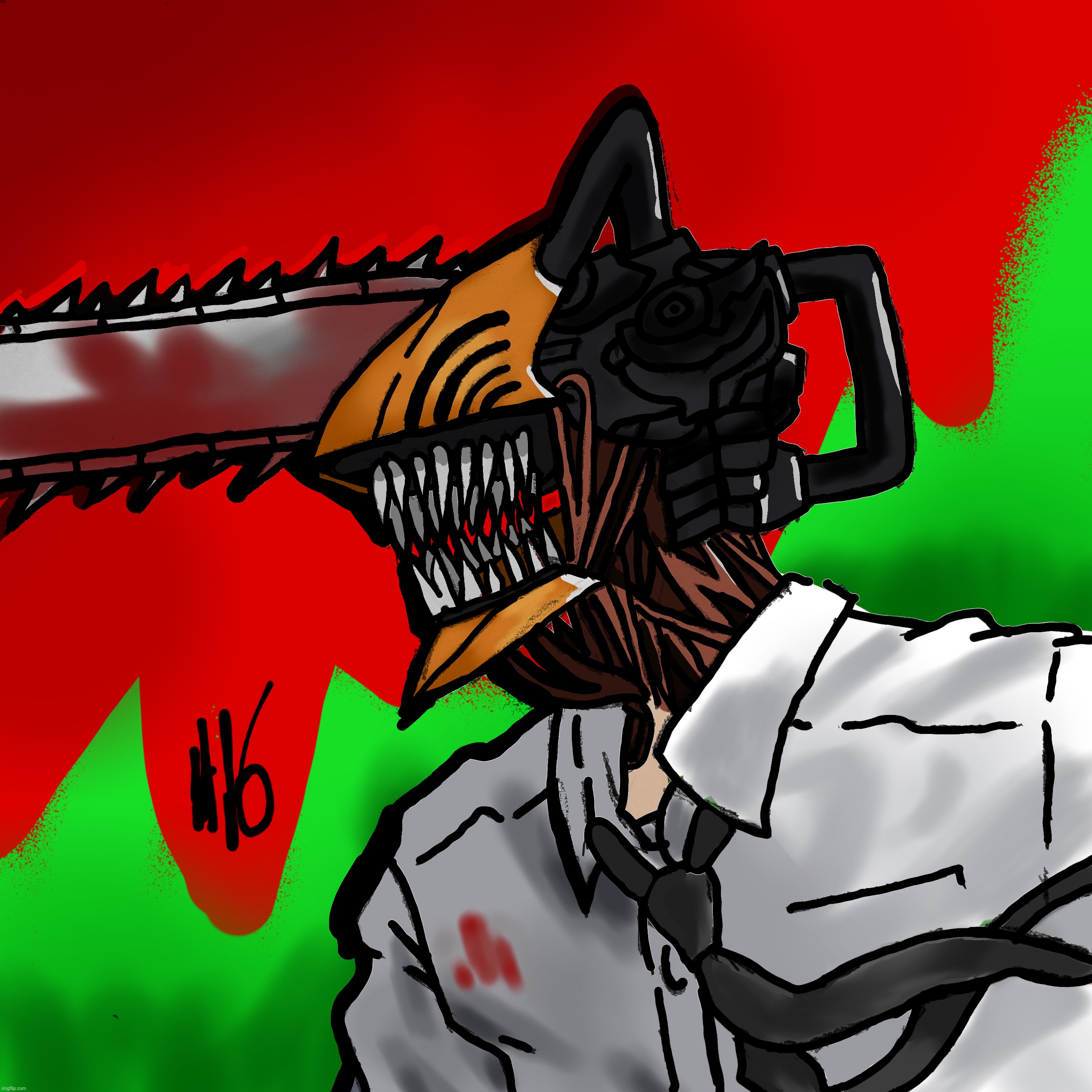 Chainsaw Man | image tagged in chainsaw man,drawing,digital art | made w/ Imgflip meme maker