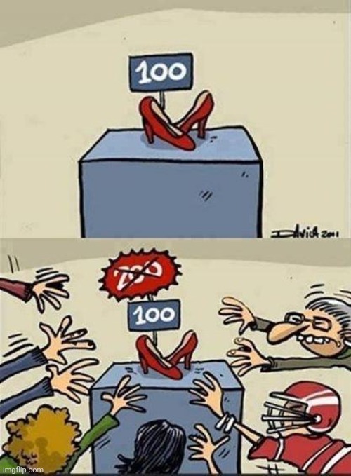Black Friday | image tagged in black friday,sale,high heels,shoes,comics,comics/cartoons | made w/ Imgflip meme maker