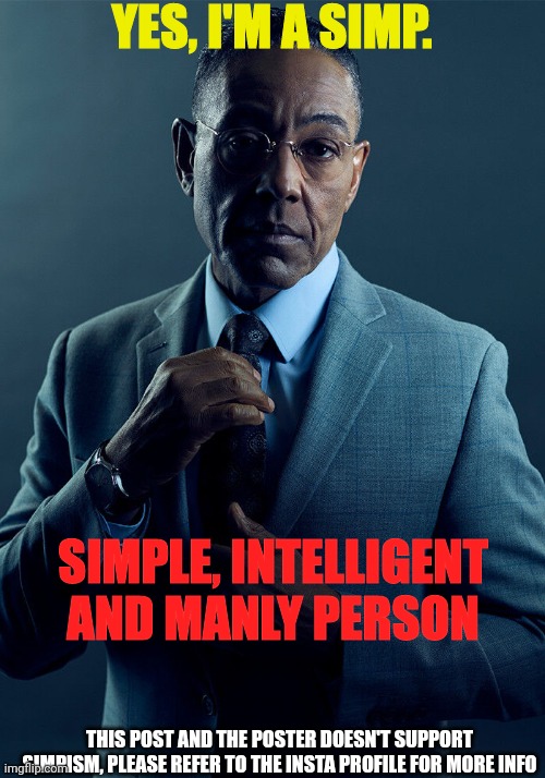 We are not the same. | YES, I'M A SIMP. SIMPLE, INTELLIGENT AND MANLY PERSON; THIS POST AND THE POSTER DOESN'T SUPPORT SIMPISM, PLEASE REFER TO THE INSTA PROFILE FOR MORE INFO | image tagged in gus fring we are not the same | made w/ Imgflip meme maker