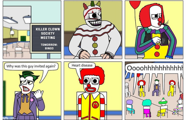 Killer Clowns | image tagged in comics | made w/ Imgflip meme maker