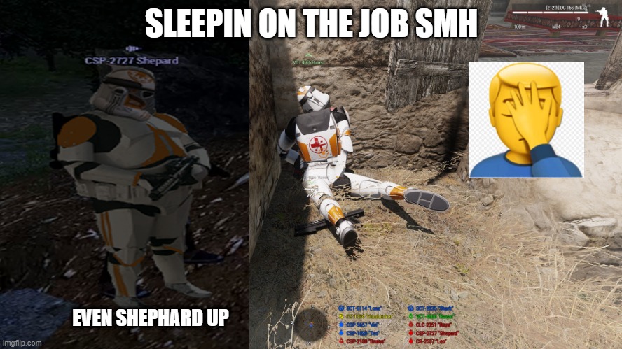 SLEEPIN ON THE JOB SMH; EVEN SHEPHARD UP | made w/ Imgflip meme maker