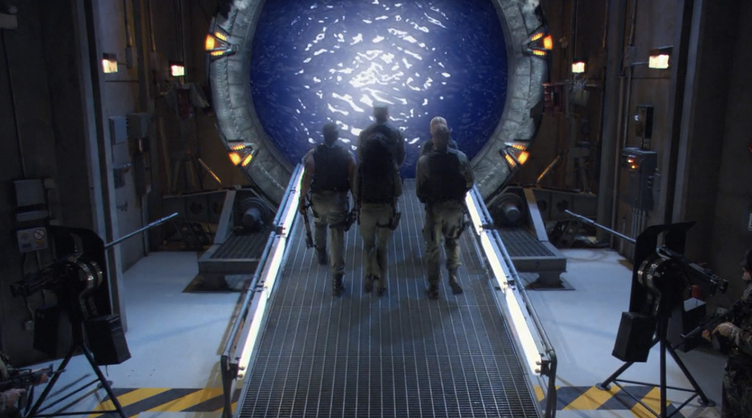 Stargate SG-1 Team Entering Gate Blank Meme Template
