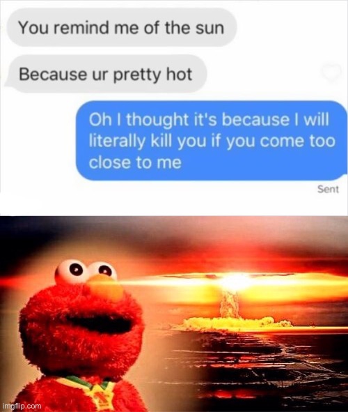 image tagged in elmo nuclear explosion | made w/ Imgflip meme maker