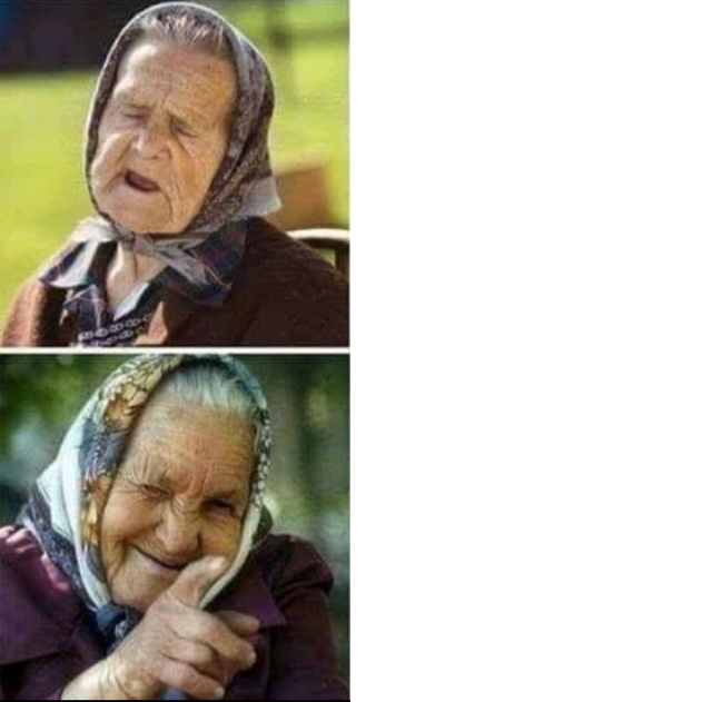 High Quality Good bad old woman Blank Meme Template