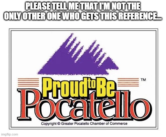 PLEASE TELL ME THAT I'M NOT THE ONLY OTHER ONE WHO GETS THIS REFERENCE... | image tagged in blank white template | made w/ Imgflip meme maker
