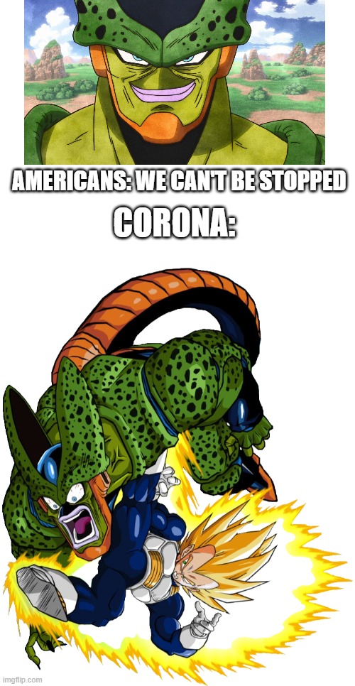 the lesson corona taught americans |  AMERICANS: WE CAN'T BE STOPPED; CORONA: | image tagged in corona,covid-19,covid,america,americans,covid19 | made w/ Imgflip meme maker
