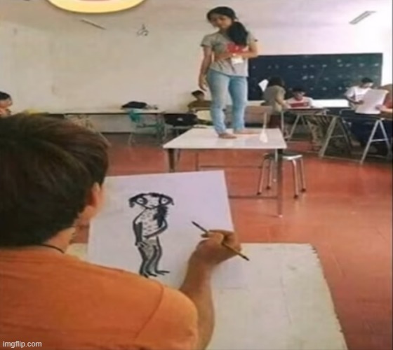 not a good drawing but at least he tried :) | image tagged in drawing | made w/ Imgflip meme maker