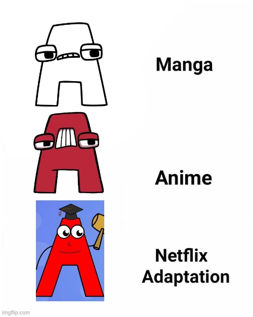 AAAAAAAYYYYY | image tagged in netflix adaptation,alphabet lore,a | made w/ Imgflip meme maker