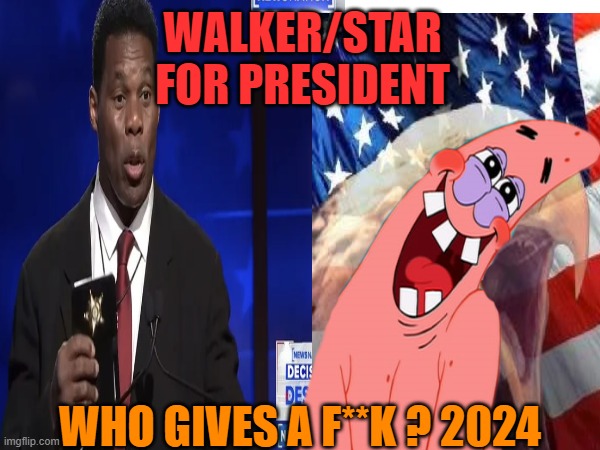 WALKER/STAR
FOR PRESIDENT WHO GIVES A F**K ? 2024 | made w/ Imgflip meme maker