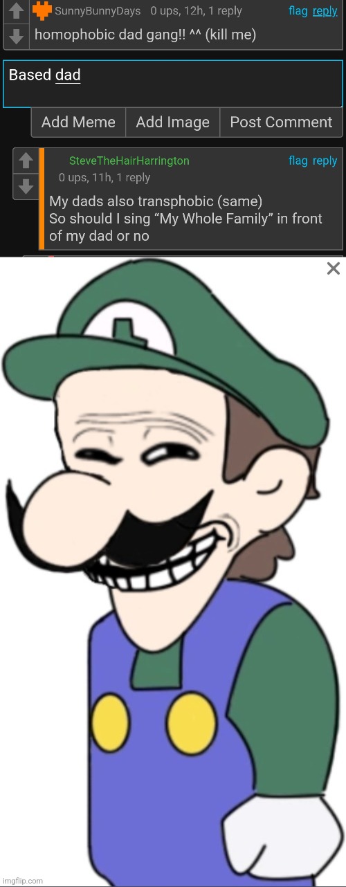 We do a little trolling | image tagged in troll weegee | made w/ Imgflip meme maker