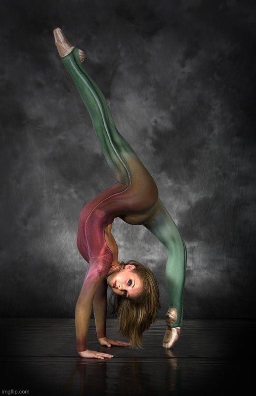 Flexible ballerina | image tagged in flexible ballerina | made w/ Imgflip meme maker