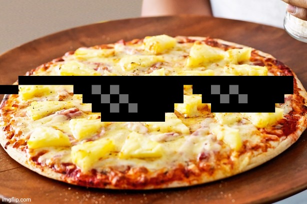 Pineapple Pizza Intensifies | image tagged in pineapple pizza intensifies | made w/ Imgflip meme maker