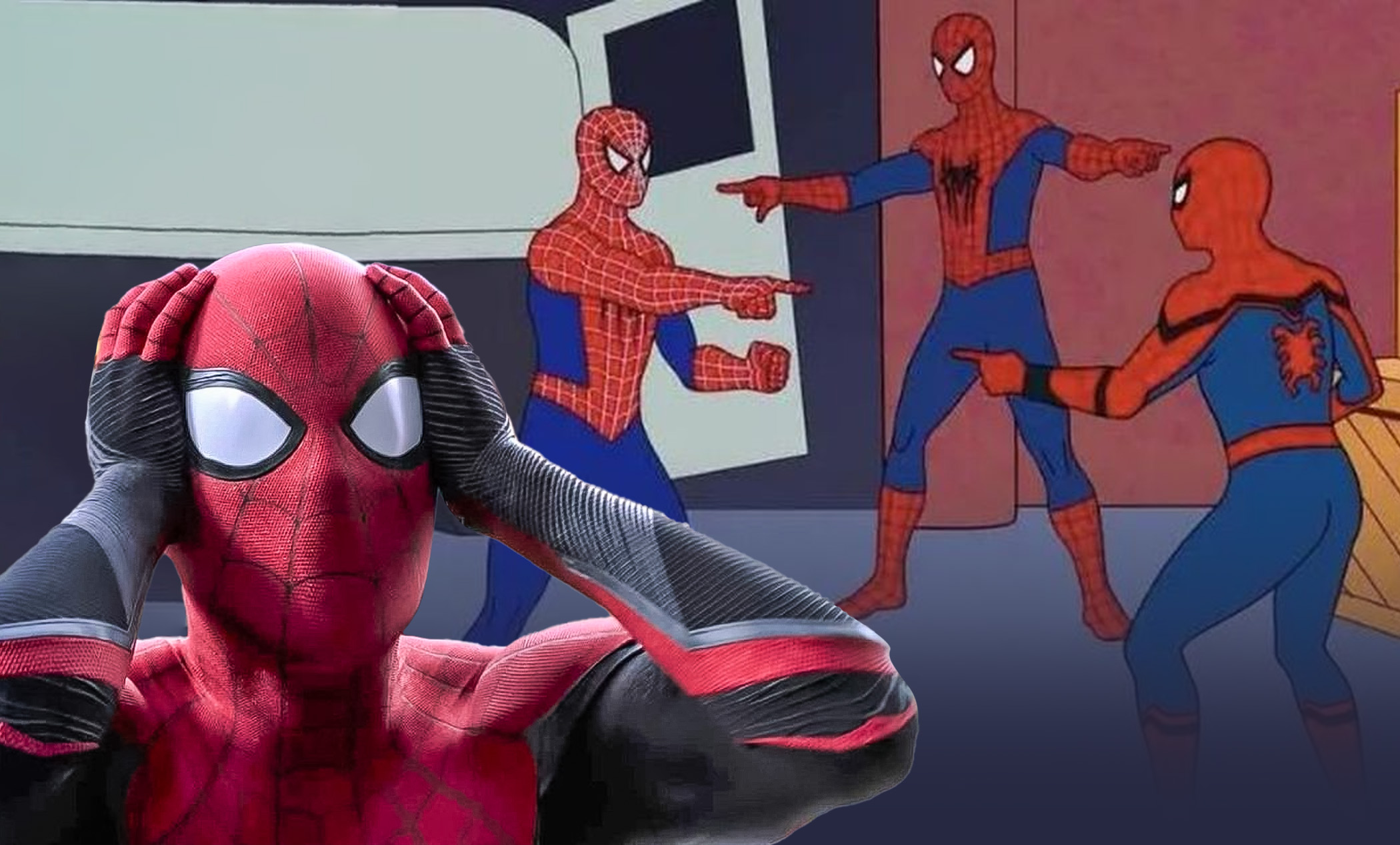 4 spiderman Blank Meme Template