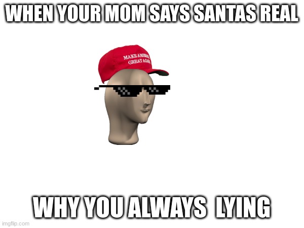 Facts!! | WHEN YOUR MOM SAYS SANTAS REAL; WHY YOU ALWAYS  LYING | image tagged in facts,sad,why | made w/ Imgflip meme maker
