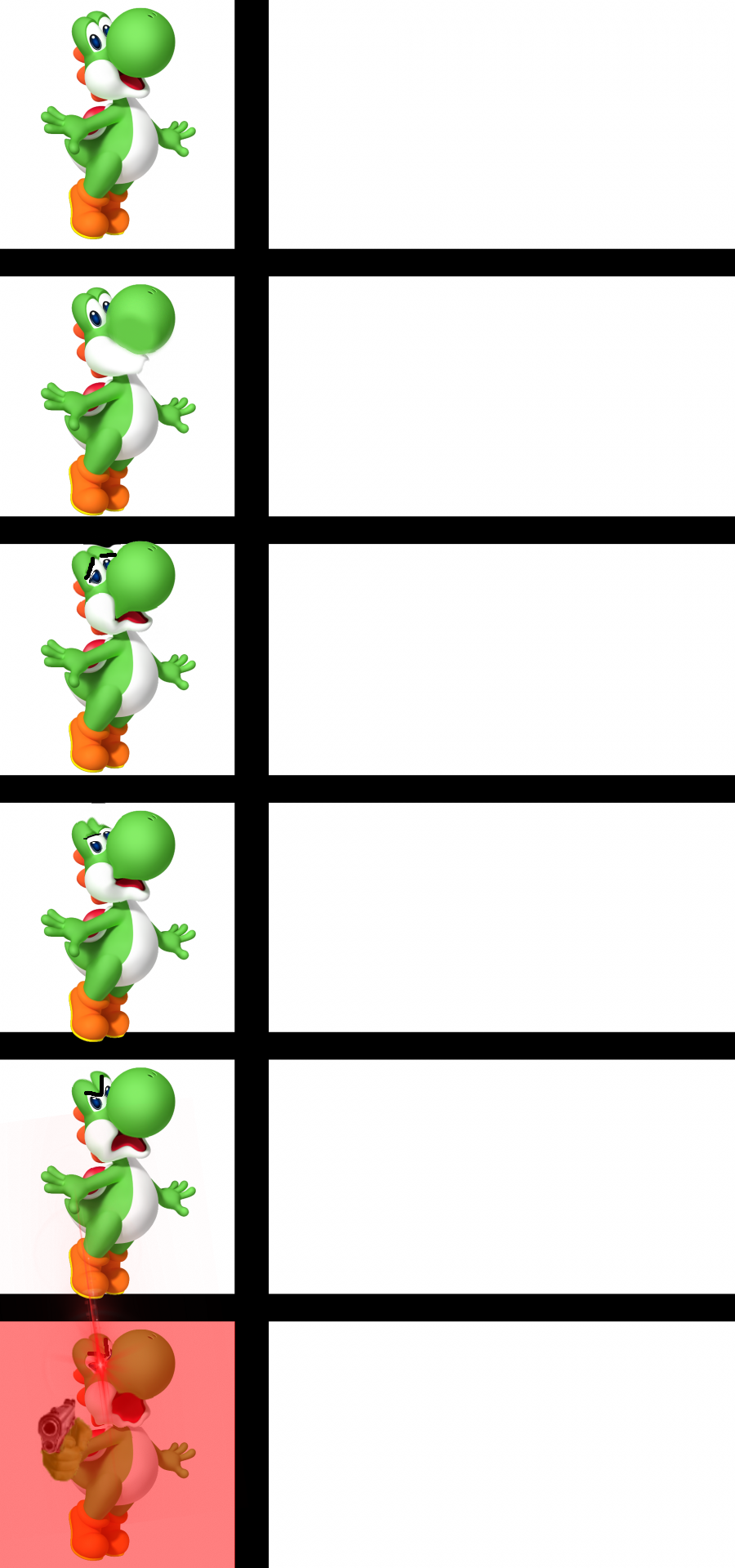 High Quality Yoshi becomes angry Blank Meme Template