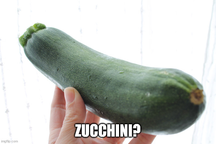 zucchini | ZUCCHINI? | image tagged in zucchini | made w/ Imgflip meme maker