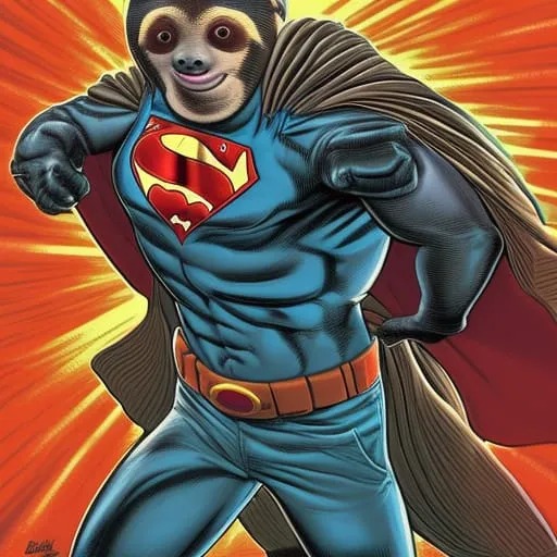 High Quality Superhero slothbertarian Blank Meme Template