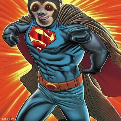 Superhero slothbertarian | image tagged in superhero slothbertarian | made w/ Imgflip meme maker
