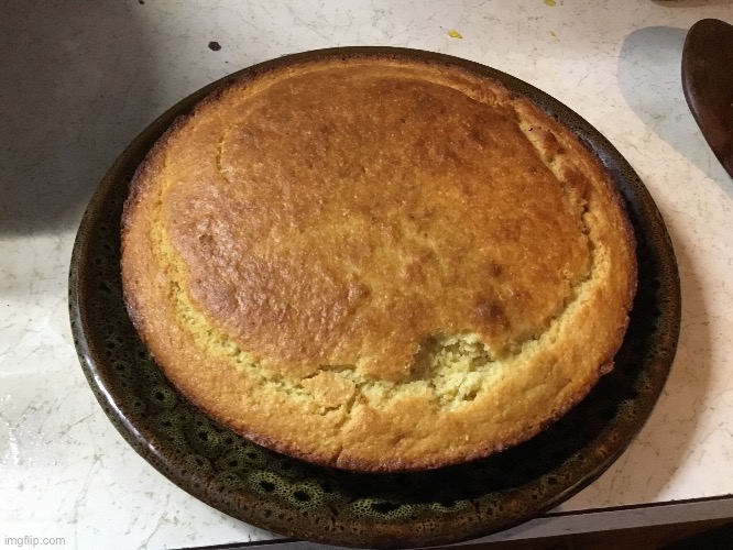 This is a picture of Corn Bread that I made for Thanksgiving | image tagged in thanksgiving,corn bread,photography | made w/ Imgflip meme maker