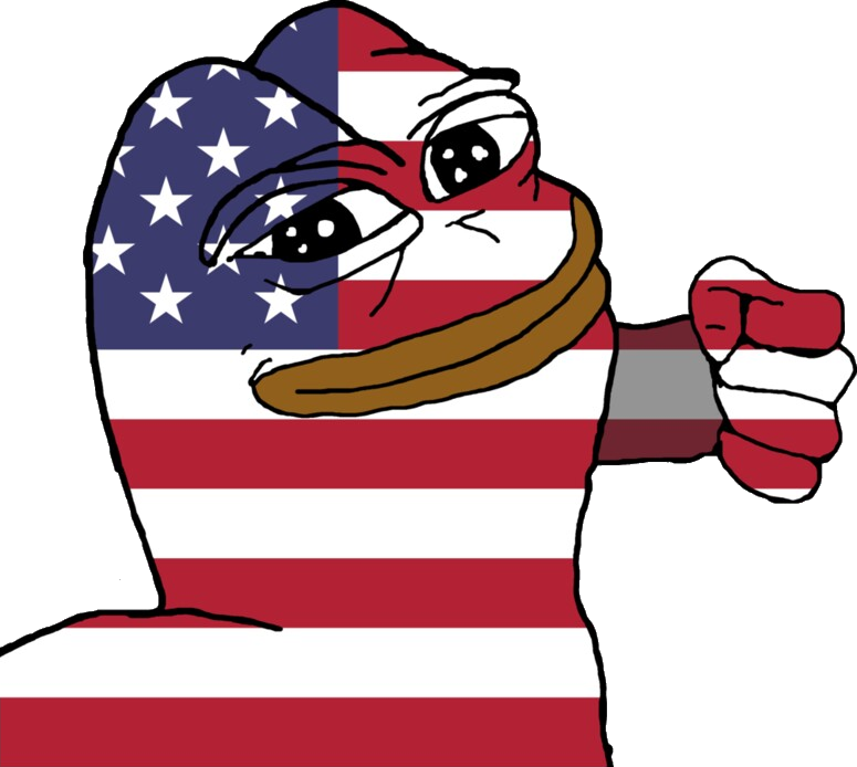 High Quality American Pepe Blank Meme Template