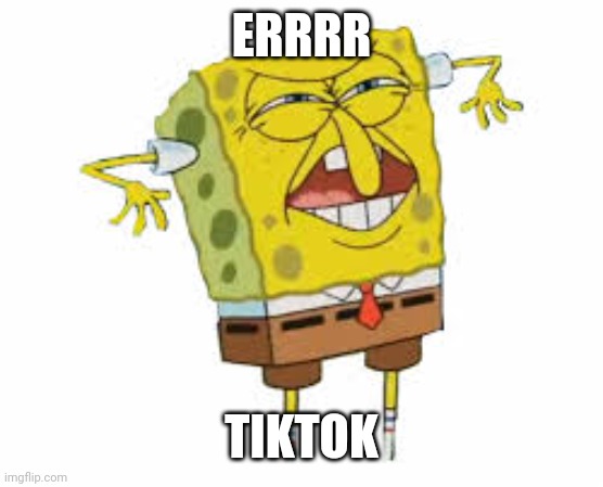 spongebob disgusted | ERRRR TIKTOK | image tagged in spongebob disgusted | made w/ Imgflip meme maker