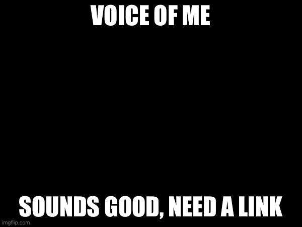 VOICE OF ME; SOUNDS GOOD, NEED A LINK | made w/ Imgflip meme maker