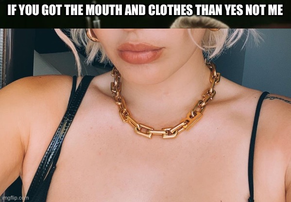 IF YOU GOT THE MOUTH AND CLOTHES THAN YES NOT ME | made w/ Imgflip meme maker