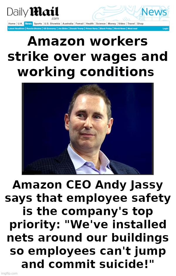 Amazon Strike! | image tagged in amazon,workers,strike,equity,jeff bezos,billionaire | made w/ Imgflip meme maker