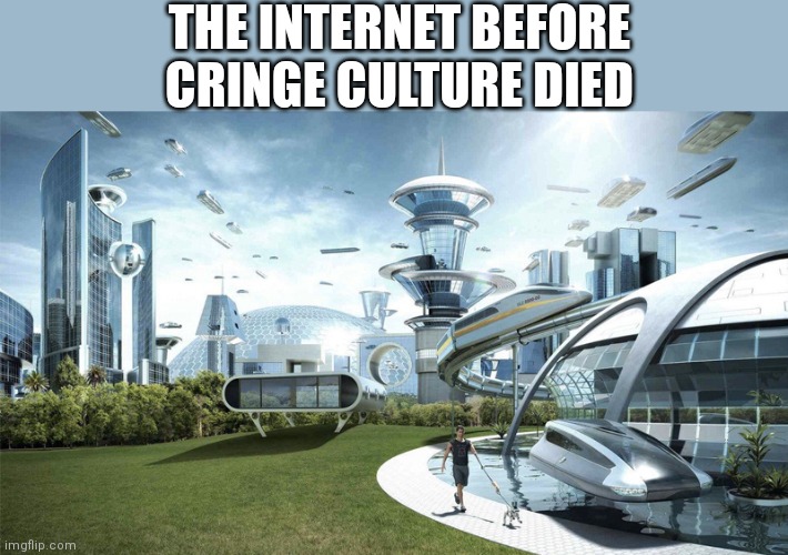The future world if | THE INTERNET BEFORE CRINGE CULTURE DIED | image tagged in the future world if | made w/ Imgflip meme maker