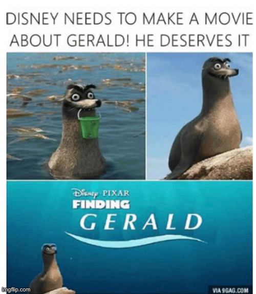 image tagged in finding gerald,gerald,nemo,find geralds bucket | made w/ Imgflip meme maker