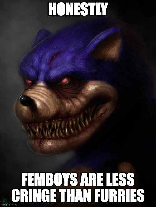 at least femboys are cute | HONESTLY; FEMBOYS ARE LESS CRINGE THAN FURRIES | image tagged in goofy ahh song it exe | made w/ Imgflip meme maker