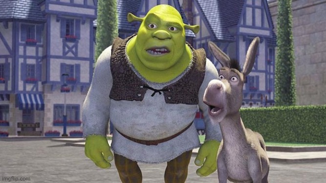 Shrek and Dunkeh say "wut" | image tagged in shrek and dunkeh say wut | made w/ Imgflip meme maker