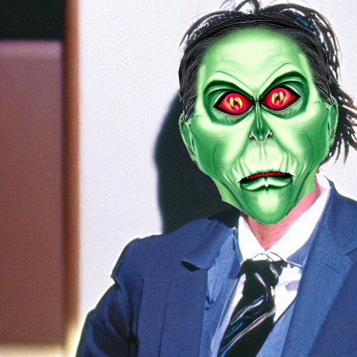 Zombie Mask Businessman Blank Meme Template