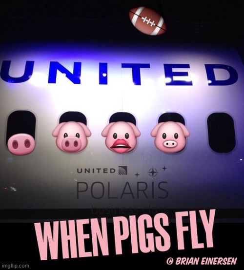 When Pigs Fly | image tagged in saks fifth avenue,pretty pig,pigskin,football,emooji art,brian einersen | made w/ Imgflip meme maker