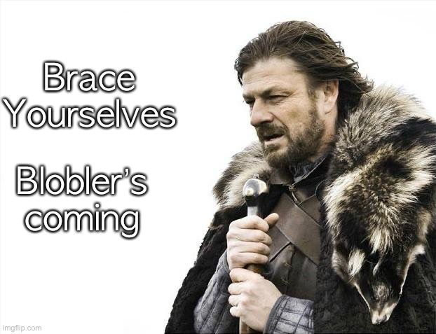 Brace Yourselves X is Coming | Brace Yourselves; Blobler’s coming | image tagged in memes,brace yourselves x is coming | made w/ Imgflip meme maker