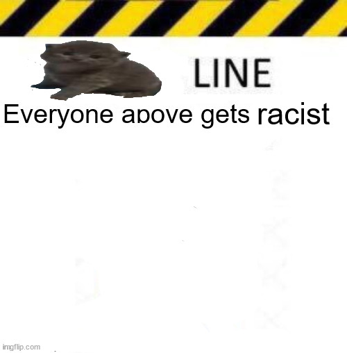 _____ line | racist | image tagged in _____ line | made w/ Imgflip meme maker