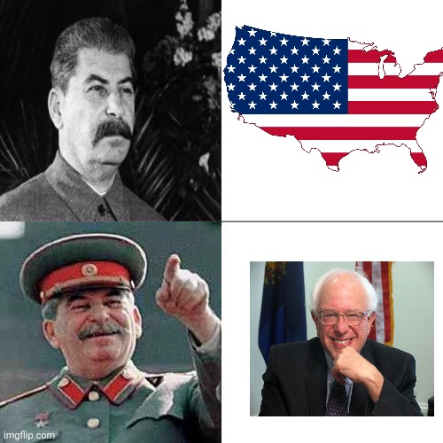 Papa Stalin love bernie | image tagged in drake joseph stalin,stalin,bernie sanders,bernie,america,united states of america | made w/ Imgflip meme maker