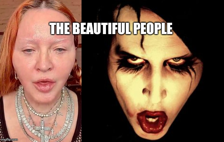 THE BEAUTIFUL PEOPLE | image tagged in marilyn manson | made w/ Imgflip meme maker