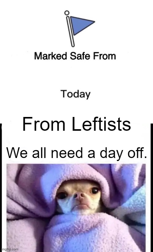 Trying to Figure Out 'What They Will Do NEXT' Is Exhausting! | From Leftists; We all need a day off. | image tagged in marked safe from,leftists,day off,what next,satire,reality | made w/ Imgflip meme maker