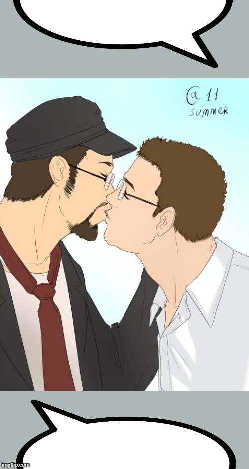 AVGN kissing The Nostalgia Critic | made w/ Imgflip meme maker