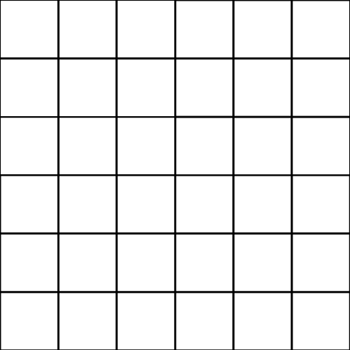 High Quality 6 x 6 grid Blank Meme Template
