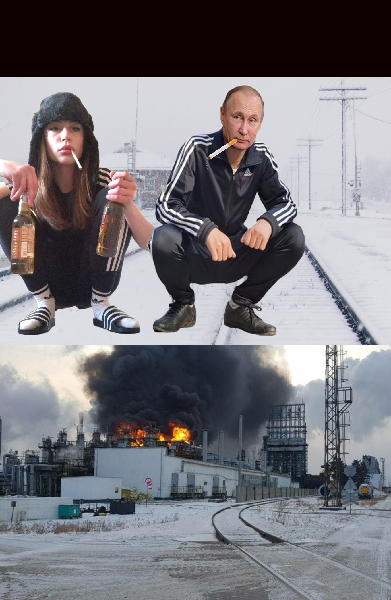 High Quality Putin Gopnik Blank Meme Template