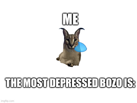 I am the Most depressed bozo L me | ME; THE MOST DEPRESSED BOZO IS: | image tagged in i hate myself | made w/ Imgflip meme maker