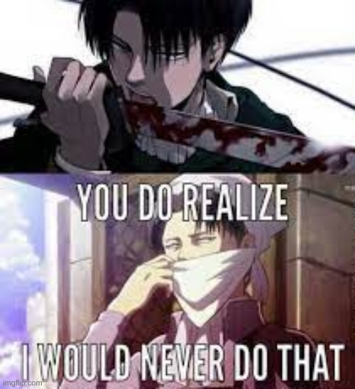 you know this | image tagged in levi,anime,aot,funny,clean | made w/ Imgflip meme maker