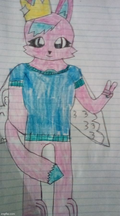 Another fanart for sylceon | image tagged in catto drawn by umbrecario66 | made w/ Imgflip meme maker