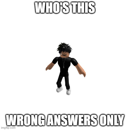 original and funny title | WHO'S THIS; WRONG ANSWERS ONLY | image tagged in roblox,oh wow are you actually reading these tags,stop reading the tags,gaming | made w/ Imgflip meme maker
