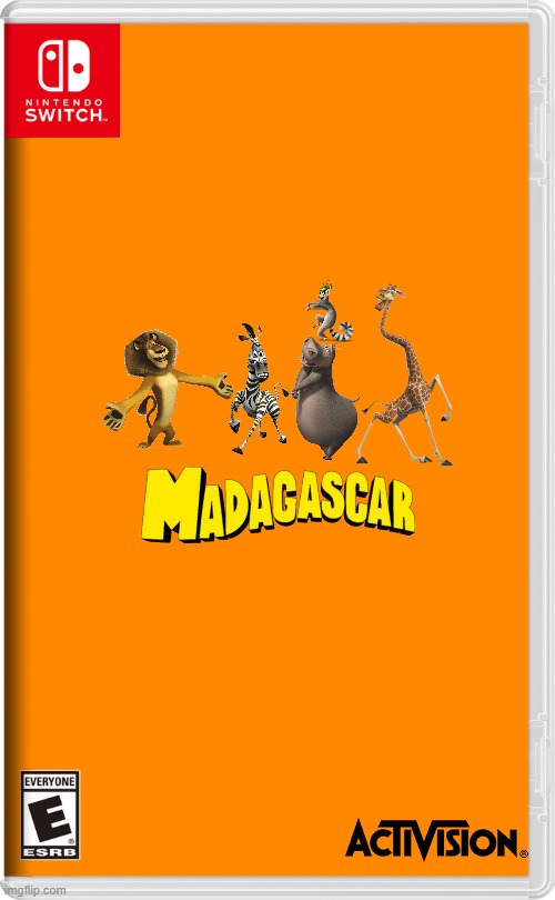 madagascar on the switch | image tagged in nintendo switch,dreamworks,universal studios,madagascar,fake | made w/ Imgflip meme maker
