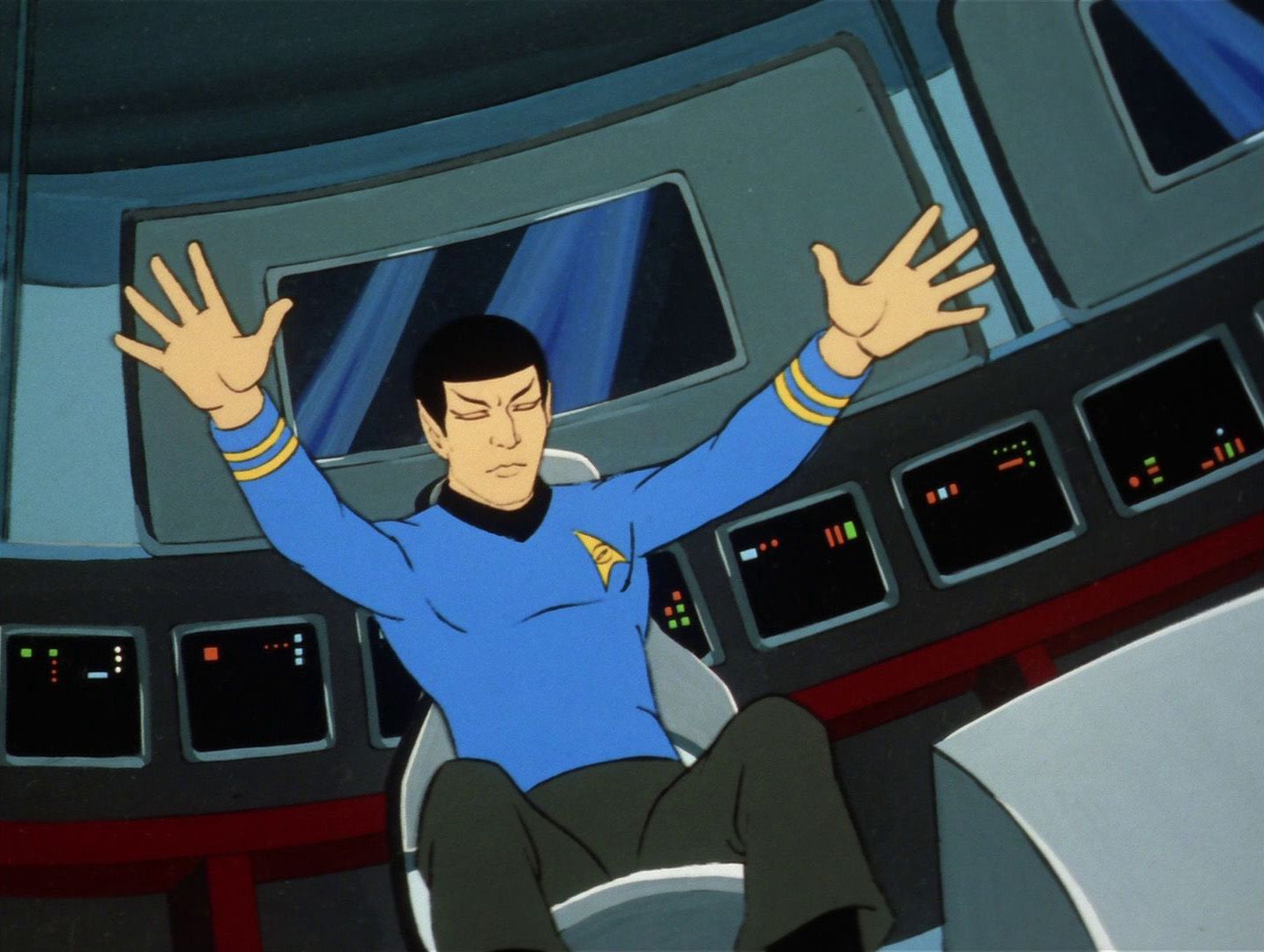 Star Trek The Animated Series Spock Jazz Hands Blank Meme Template
