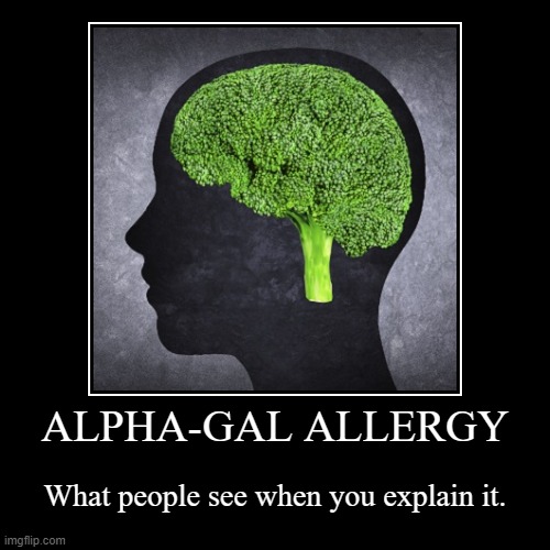 APHA-GAL ALLERGY | image tagged in funny,demotivationals | made w/ Imgflip demotivational maker